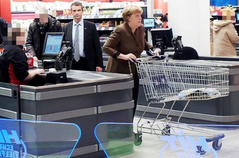 Kancelarja Gjermane në supermarket