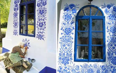 Gjyshja 90 vjeçare e shndërron fshatin e vogël në galerinë e saj të artit 