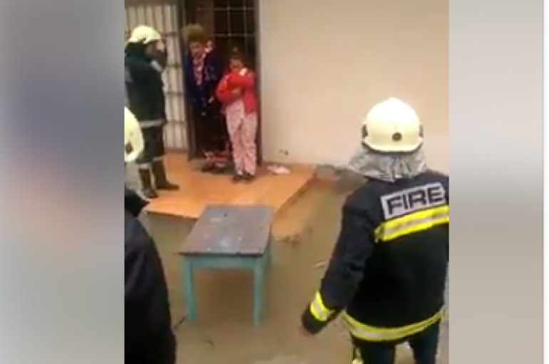 Përmbytje në Vlorë/ Vajza nuk braktis macen, zjarrëfikësit bëhen shembull me sjelljen e tyre