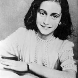 ‘ Anne Frank, German Jew who emigrated with her family to the Netherlands during the Nazi period. Separated from the rest of her family, she and her sister died of typhoid fever in the concentration camp Bergen-Belsen – no year