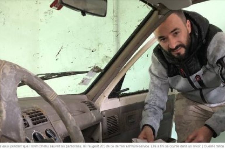 Azilkërkuesi shqiptar shpëton dy familje në Francë nga përmbytjet