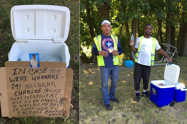 Një grua vazhdon traditën humane të bashkëshortit të ndjerë