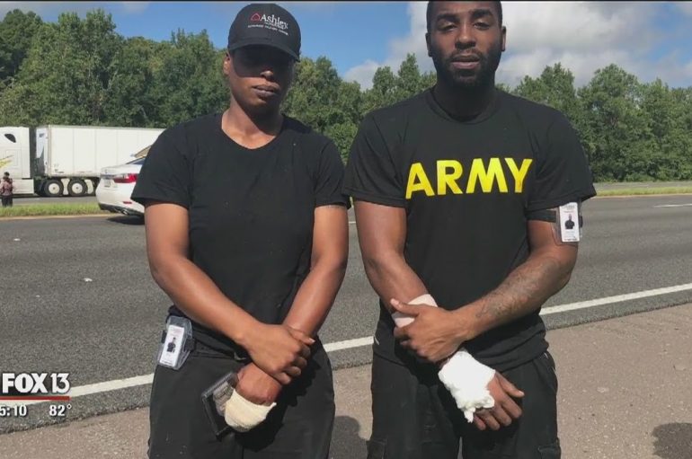 Përmbyset makina, vëllezërit heronj shpëtojnë çiftin dhe foshnjën e tyre