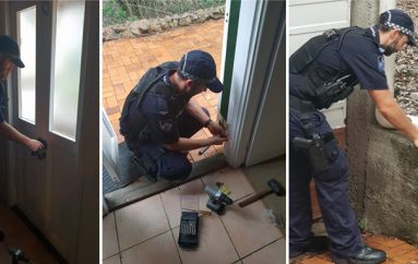 Dy oficerë policie sigurojnë të moshuarën e vetmuar