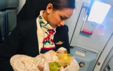 Stjuardesa ofron qumështin e saj të gjirit për foshnjën e një nëne të re