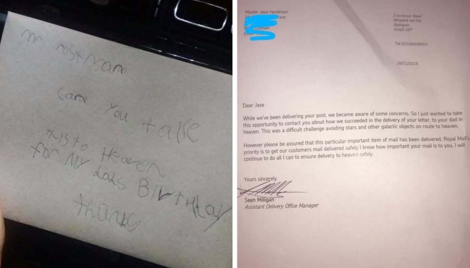 Djali i dërgon letër për ditëlindje babait të tij në parajsë, gjesti i postierit do t’ju ngrohë zemrat