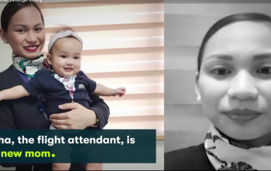 Fluturimi i parë me foshnjën 4 muajshe, nëna e re shpërndan 200 çanta me karamele për pasagjerët