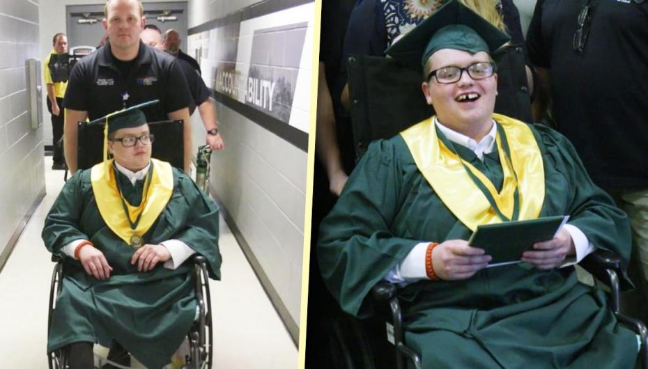 Adoleshenti i sëmurë, shkon në ceremoninë e diplomimit me ndihmën e spitalit