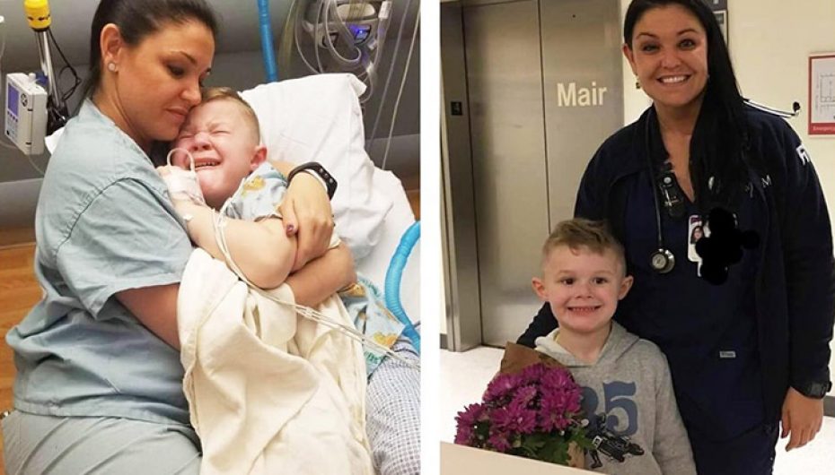 Foto sa njëmijë fjalë, infermierja prek zemrat me gjestin ndaj 5 vjeçarit të sapodalë nga operacioni