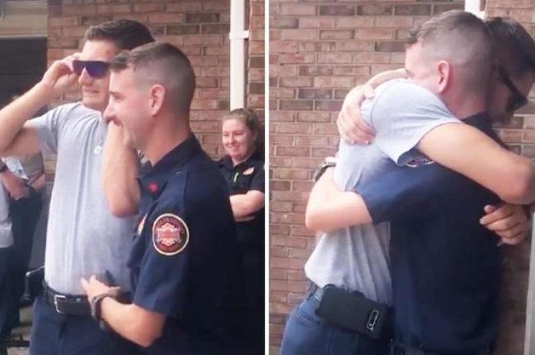 Zjarrfikësi që nuk sheh ngjyrat shpërthen në lotë kur shikon flamurin amerikan për herë të parë