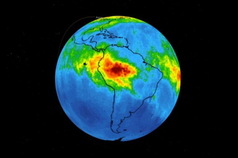 Zjarret në Amazon: Reja e ndotjes së monoksidit të karbonit është e dukshme nga satelitët