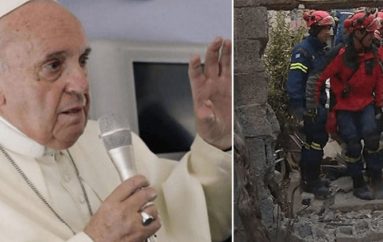 Papa Françesku dhuron 100 mijë euro për familjet e dëmtuara nga tërmeti
