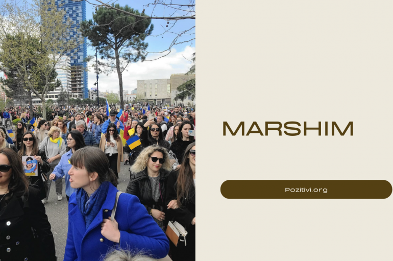 Marshim për Ukrainën në Tiranë