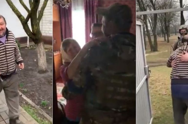 Lot dhe përqafime, momenti kur ushtari ukrainas rikthehet në shtëpi