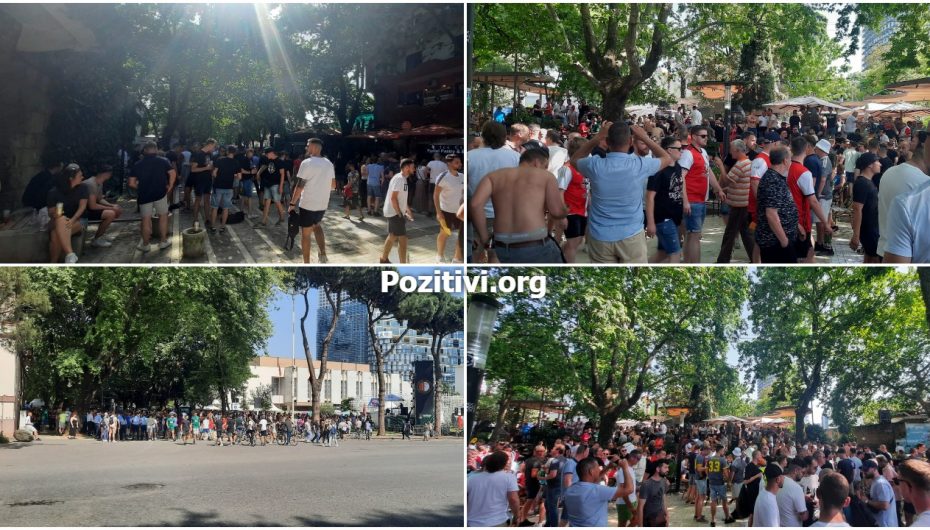 FOTO-VIDEO/ Tifozët harruan tensionet e një nate më parë, pamje nga festa e  finales në Tiranë